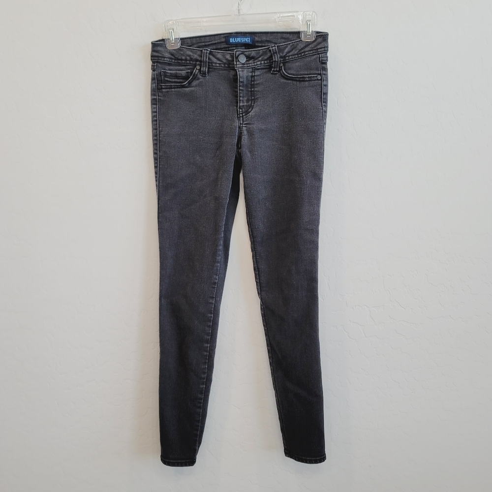 💕 Blue Spice Faded Black Skinny Jeans Size 5 - Picture 9 of 9